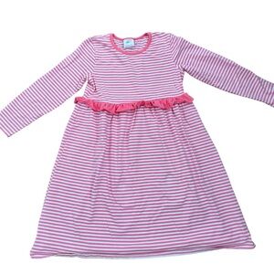 Stitchy Fish Size 10 Girls, bubble gum pink stripe dress